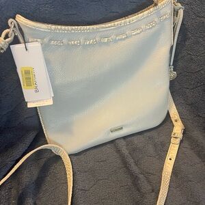 Brahmin light blue Leather Crossbody Bag NWT